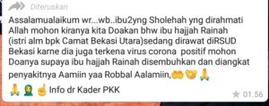 Dua Orang Terdekat (alm) Camat Bekasi Utara Jalani Isolasi