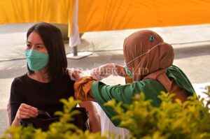 Ratusan Pedagang SGC Jalani Vaksinasi