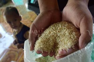 Warga Pebayuran Keluhkan Beras Bansos