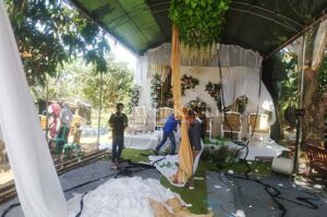 Polsek Muaragembong Bubarkan Resepsi Pernikahan