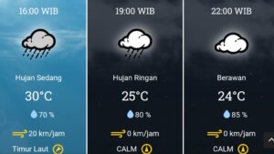 Prakiraan Cuaca Bekasi, Pagi Cerah Berawan, Siang Hujan Sedang