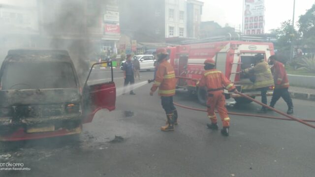 Angkot Terbakar di Kolong Fly Over Rawapanjang, Ini Penyebabnya