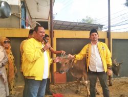 Partai Golkar Kabupaten Bekasi Distribusikan Puluhan Hewan Kurban