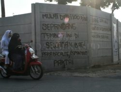 Tembok di Kota Bekasi Disewakan bagi Bacaleg dan Partai Politik