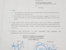 Tepis Ada Perpecahan, Ini Alasan DPD Partai Golkar Kota Bekasi Ajukan Reshuffle Pengurus ke DPD Jawa Barat