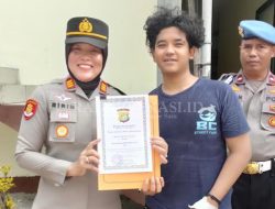 Polisi Berikan Penghargaan untuk Gilang “Si Pemberani”