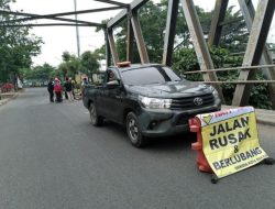Baut Jembatan Cipendawa Bekasi Dicuri, Jembatan Amblas dan Ditutup