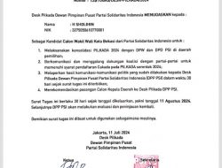 Beredar, PSI Terbitkan Surat Tugas Gus Shol Calon Wakil Wali Kota Bekasi