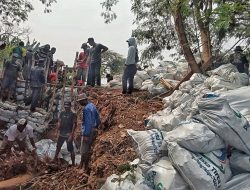 Petani Bangun Bendungan Demi Irigasi Persawahan