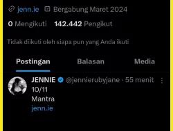 Jelang Comeback Solo, Jennie Blackpink Buka Akun di Platform X