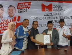 Seniman Musisi Bekasi Bersatu Dukung Paslon Nomor 1, Heri Koswara: Kami Bakal Bangun Pusat Kesenian