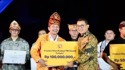 50 Tahun TMII, Kementerian Kebudayaan Beri Anugerah Pradana Nitya Budaya untuk Anjungan Daerah Terbaik
