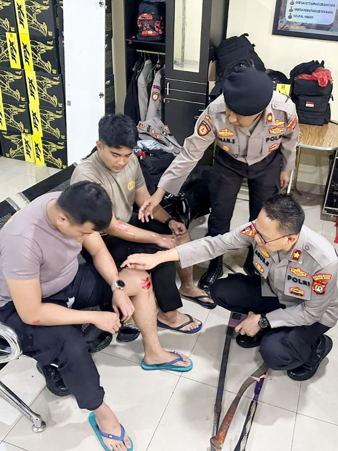 Dua Polisi Luka Diserang Geng Motor di Medansatria