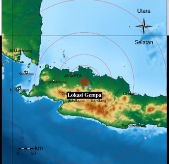Gempa M 2,6 Guncang Wilayah Kabupaten Bekasi