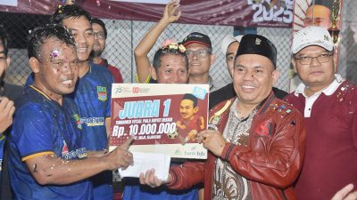 Tim Disperkimtan Juara Futsal Piala Bupati Bekasi 2025