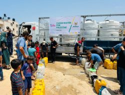 BAZNAS RI Bersama Le Minerale Salurkan 224.000 Liter Air Bersih untuk Warga Gaza