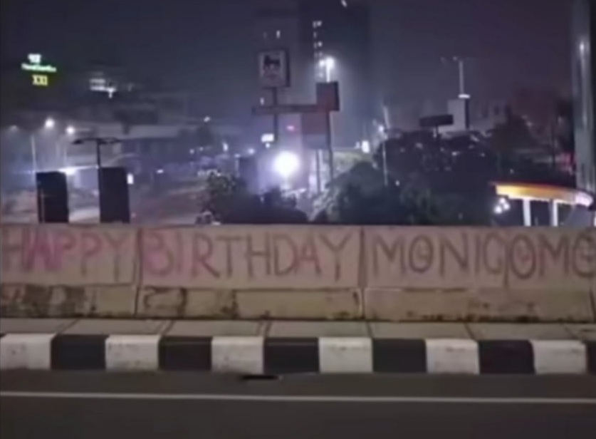 Coretan “Happy Birthday Monicomo” di Flyover Jalan Ahmad Yani Rusak Estetika, Satpol PP Telusuri Pelaku