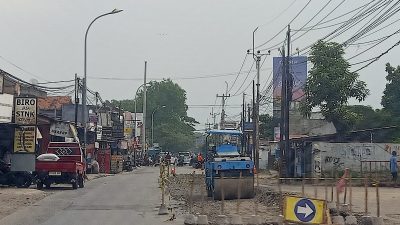 Perbaikan Jalan Perjuangan Timbulkan Kemacetan