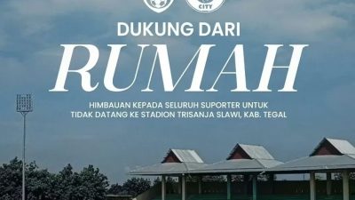 Persekat Tegal Hadapi FC Bekasi City Tanpa Dukungan Suporter