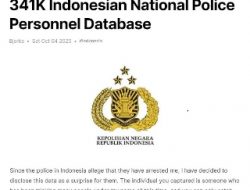 Bjorka Klaim Kembali Beraksi 341 Ribu Data Anggota Polri Diduga Bocor ke Publik