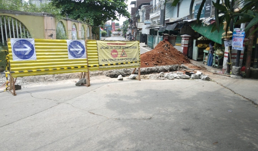 Jalan Melati Kelurahan Pengasinan Ditutup hingga 11 Oktober 2025