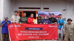 Peduli Bencana Cisolok Sukabumi, Telkomsel Bantu Warga Terdampak Bencana Banjir