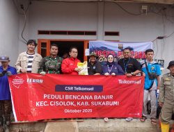 Peduli Bencana Cisolok Sukabumi, Telkomsel Bantu Warga Terdampak Bencana Banjir
