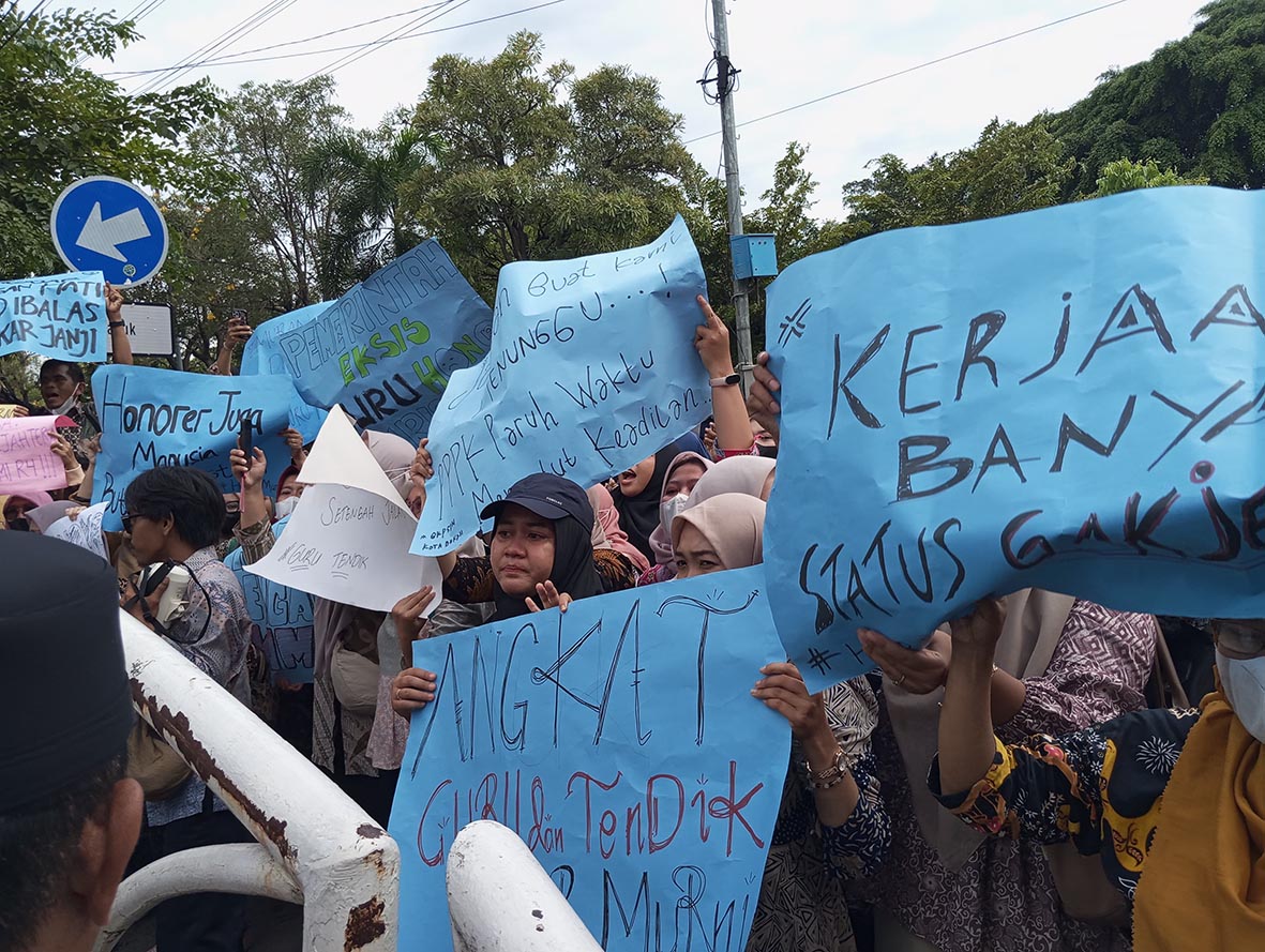 GTK Honorer Kota Bekasi Tagih Janji Pengangkatan PPPK Paruh Waktu