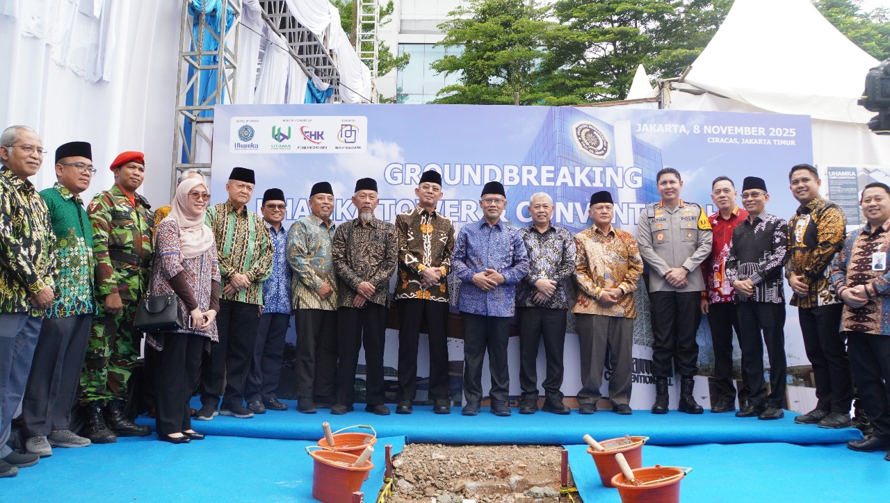 Ketum PP Muhammadiyah Resmikan Groundbreaking Uhamka Tower dan Convention Hall di Pasar Rebo