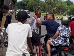 Viral Pemotor Cekik Pesepeda di Cikarang