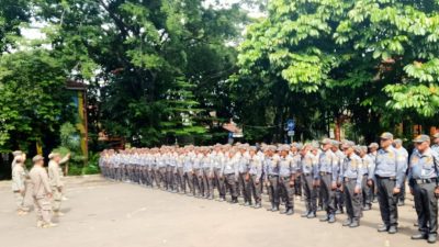 Anggota Linmas Rawalumbu dan Bekasi Selatan Ikuti Pelatihan PBB