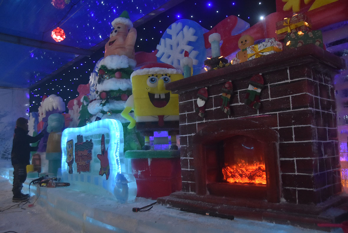 Bermain Salju di Bekasi Bisa Bareng Sponge Bob