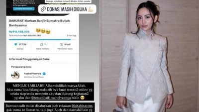 Donasinya Hampir 1 Miliar! Aksi Cepat Rachel Vennya untuk Korban Banjir Sumatera–Aceh Disorot