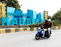 Disperkimtan Kabupaten Bekasi Gaspol Bangun Median Jalan Inspeksi Kalimalang