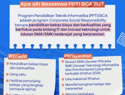 BCA Buka Batch 2 Pendaftaran Beasiswa PPTI, Tawarkan Berbagai Manfaat dan Kesempatan Pendidikan Gratis