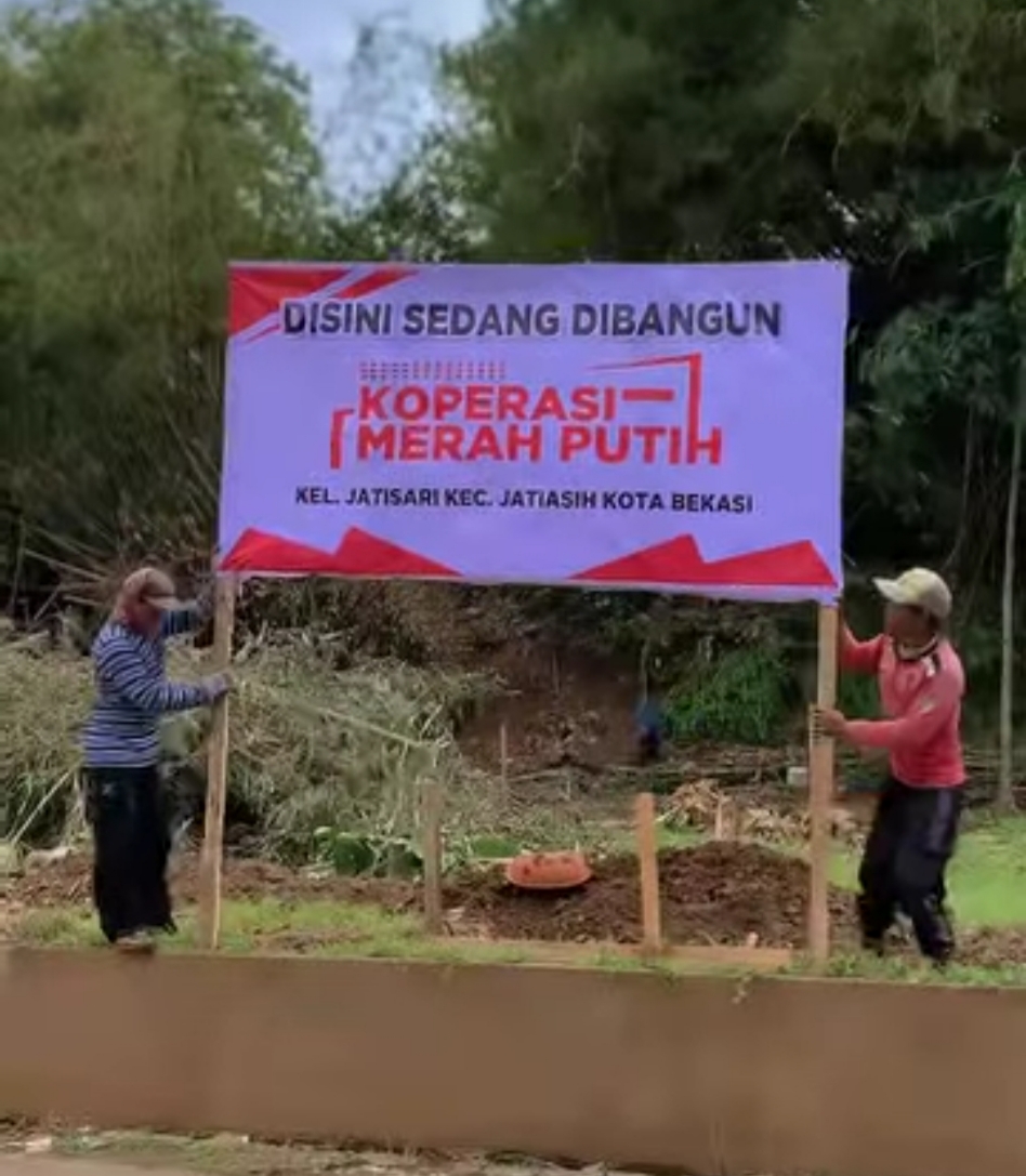 Gedung Koperasi Merah Putih Jatisari Mulai Dibangun