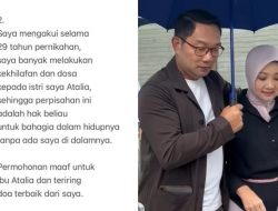 Ridwan Kamil Minta Maaf ke Atalia Praratya, Akui Banyak Salah Selama 29 Tahun Pernikahan!