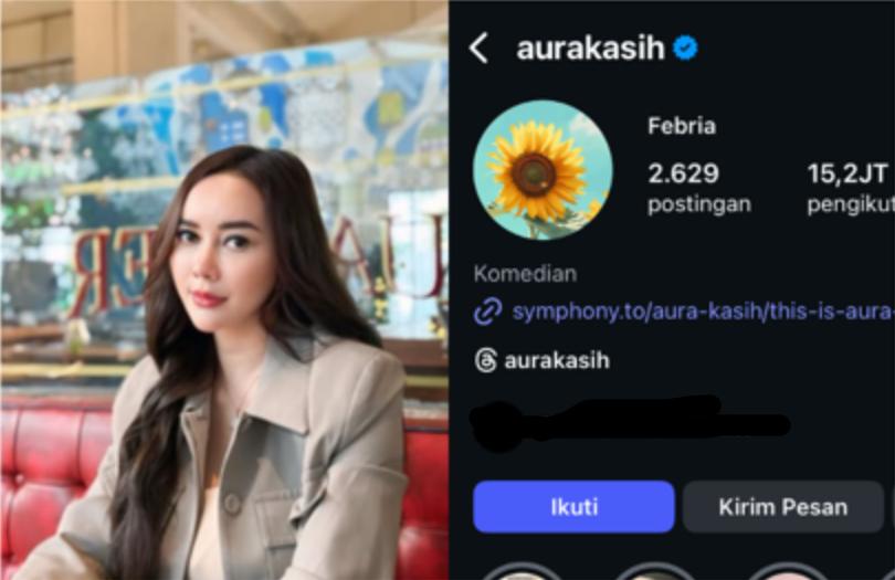 Aura Kasih Tiba-tiba Ganti Nama Akun Instagram Jadi Febria, Ada Apa?