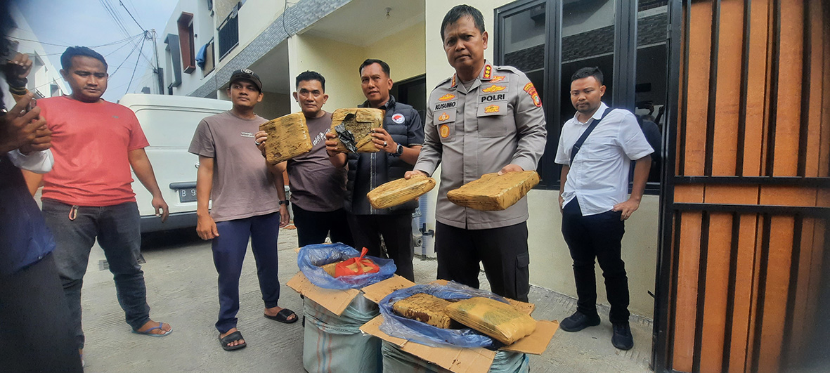 Polisi Bongkar Gudang Ganja di Bekasi Barat, Barang Bukti 30 Kg