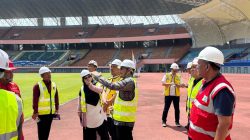Disbudpora dan Komisi II DPRD Tinjau Perbaikan Stadion Wibawa Mukti, Progres Capai 43 Persen
