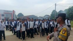 Polsek Bantargebang Gembleng Kedisiplinan Siswa SMKN 15 Bekasi
