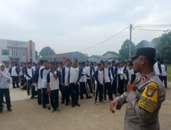 Polsek Bantargebang Gembleng Kedisiplinan Siswa SMKN 15 Bekasi