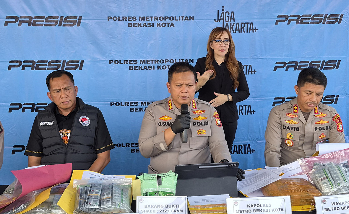 Dua Bulan, Polres Metro Bekasi Kota Ungkap 102 Kasus Narkotika dan Obat Keras