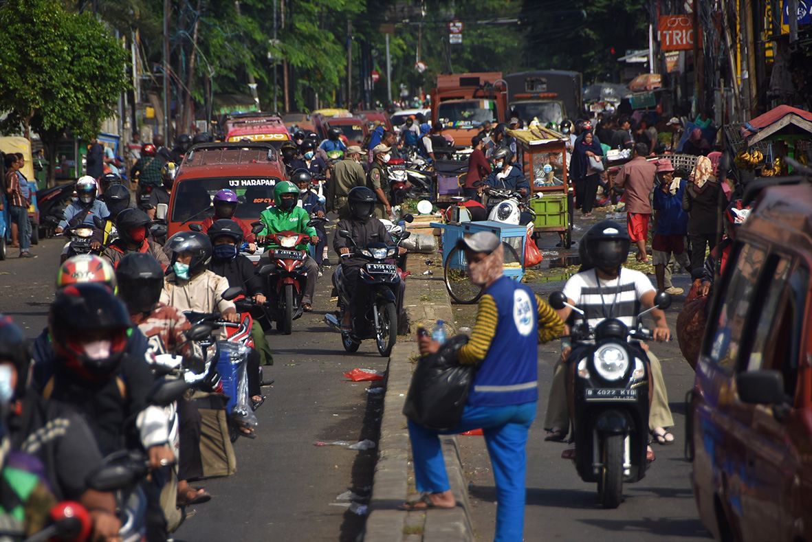 Kawasan Pasar Baru Dijaga Satpol PP Tiap Hari