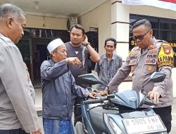 Lima Bulan Hilang, Motor Ustaz Ujang Kembali Usai Ditemukan Polsek Serangbaru