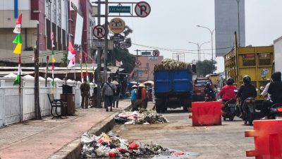 Wajah Baru Pasar Cikarang Belum Bebas dari Tumpukan Sampah