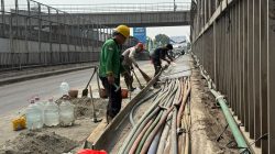 Trotoar Caman Raya Mulai Mulai Dibenahi
