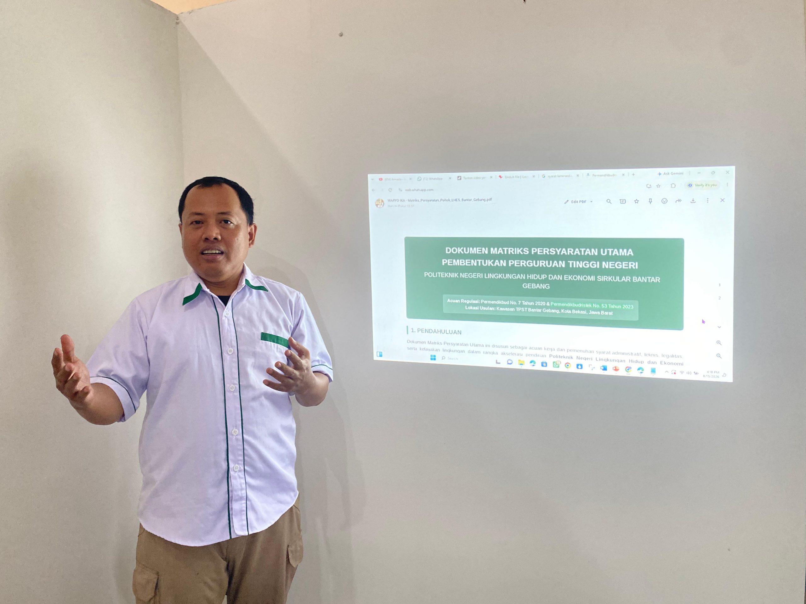 IKA PMII Kota Bekasi Bentuk Pokja Pendirian Politeknik Lingkungan dan Energi Sirkular