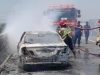 Mobil Sedan Terbakar di Tol MBZ Dikemudikan Pria Lansia, Pemicu Korsleting