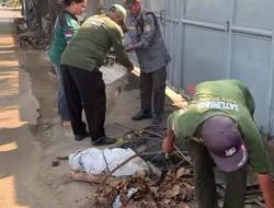 Kelurahan Jatikramat Sikat Bersih Kabel Optik Bekas dan Spanduk Liar